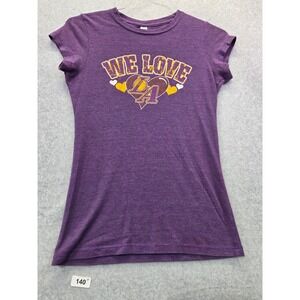 5th & Ocean Los Angeles Lakers Womens Purple We Love LA Graphic T-Shirt Size M